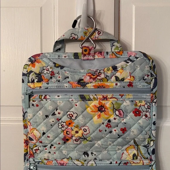 Vera Bradley Floating Garden Blue Floral Hanging Toiletry Bag & Jewelry Case EUC - Picture 6 of 14